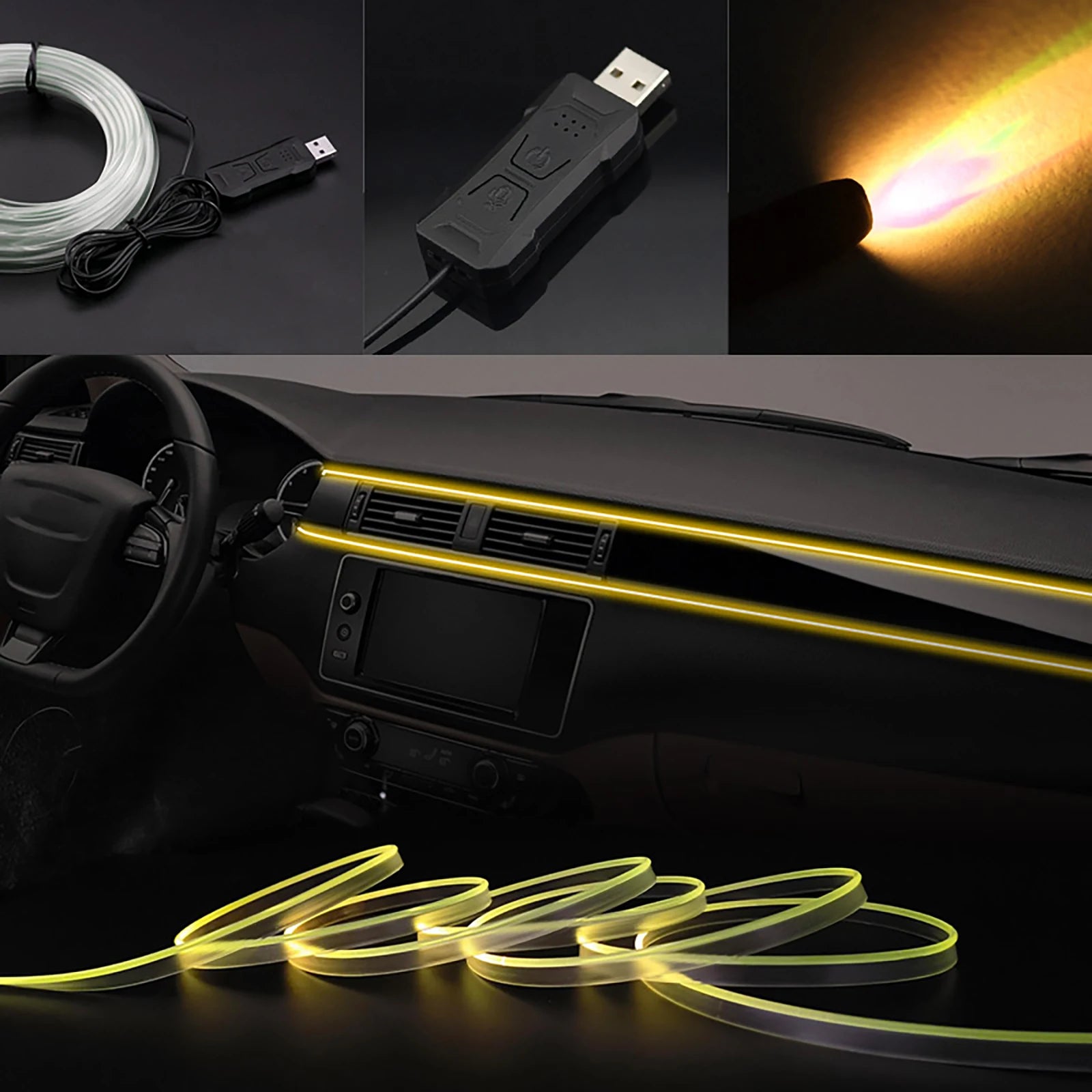 RGB Car Interior LED Strip Light