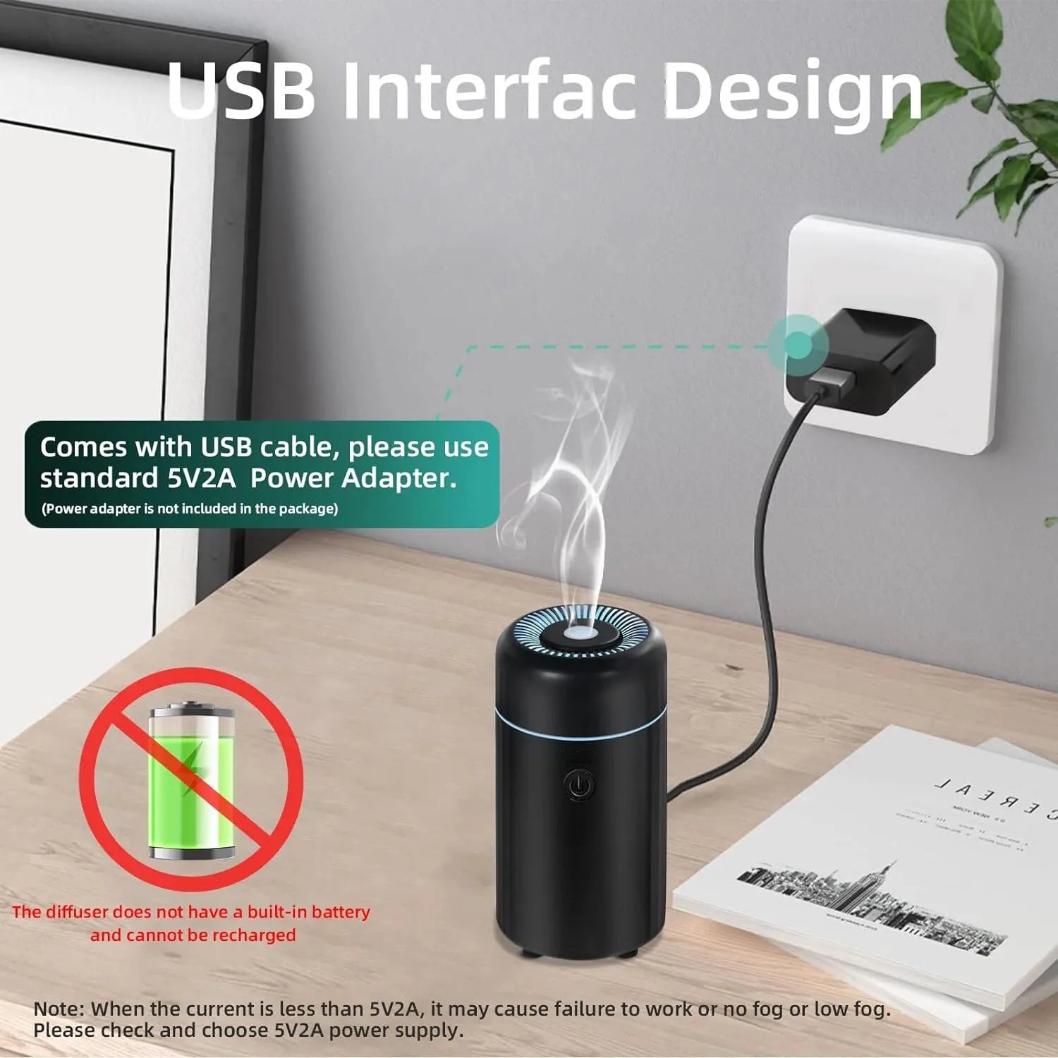 Désodorisant d'humidificateur d'air de voiture USB