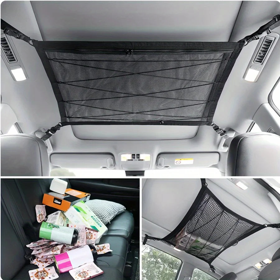 Sac organisateur de rangement sur le toit de la voiture