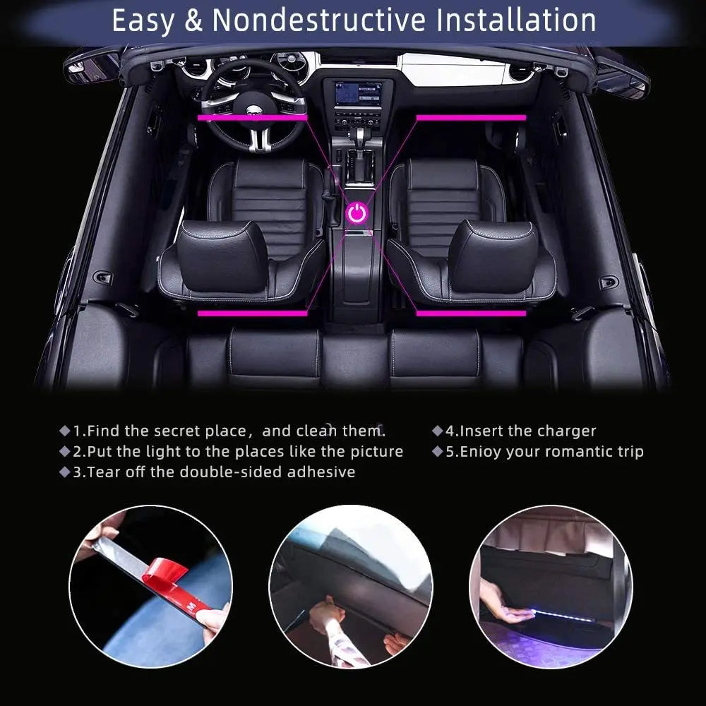 Car Interior Strip Light Kit